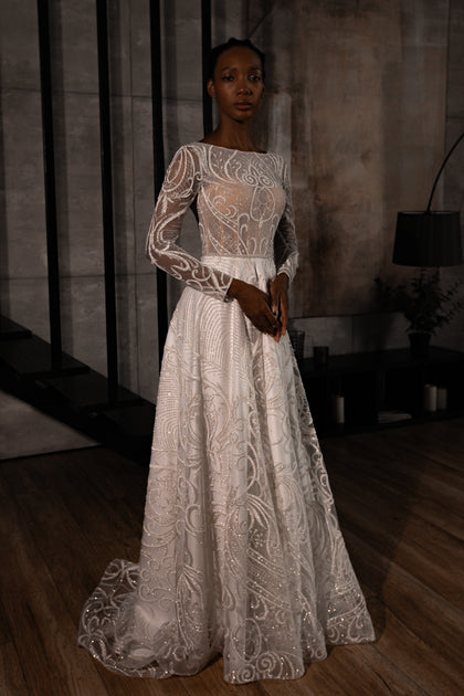 High Neck Wedding Dresses u0026 Gowns | Online Bridal Shop – Olivia Bottega