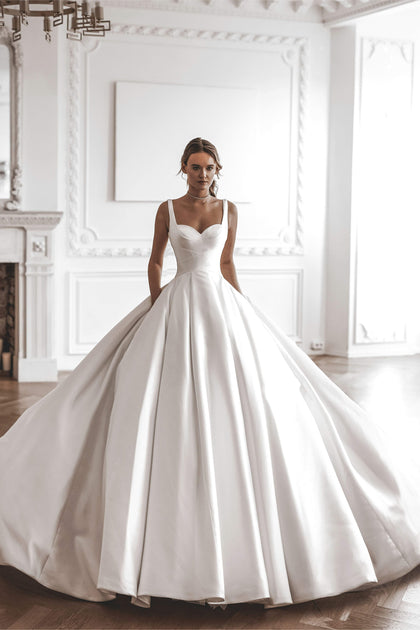 Strapless Ball Gown Wedding Dress With Corset Bodice