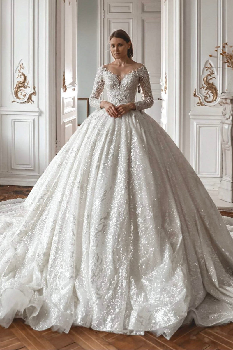 lace ball gown wedding dresses