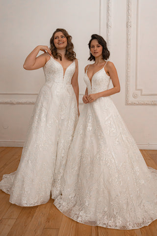 Necklines for Lace Wedding Dress Styles