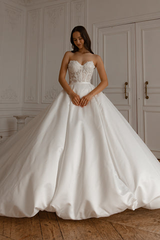 2 in 1 Wedding Dress Selkie with Detachable Skirt Sophia