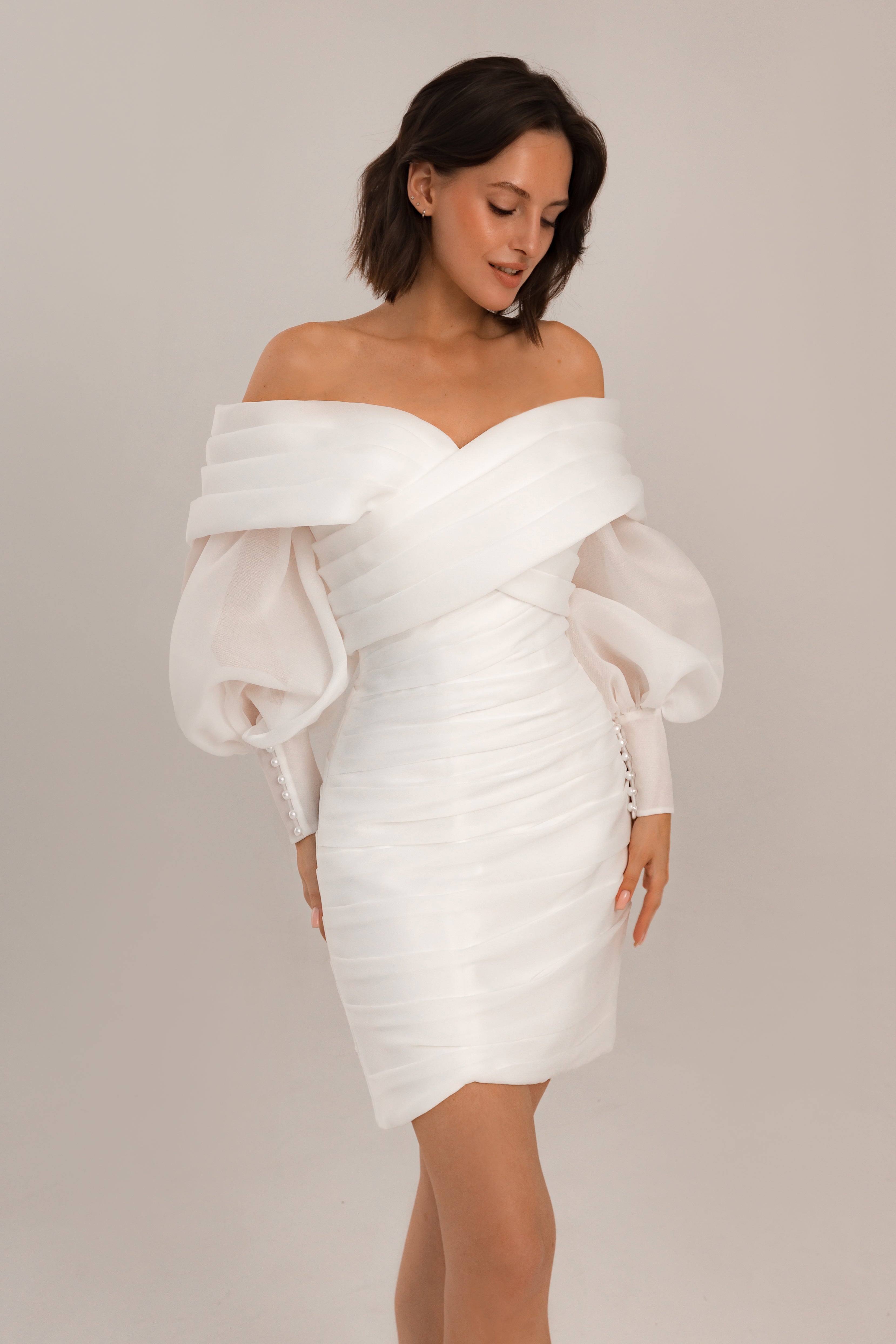 Organza Wedding Dress Audrey Mini – Olivia Bottega