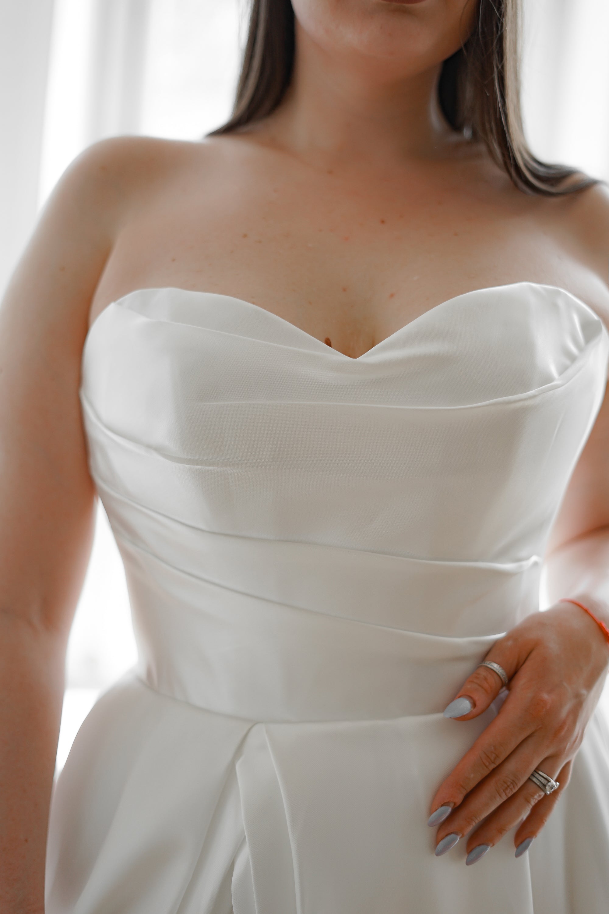 Mikado Wedding Dress Chloe with Front Slit – Olivia Bottega