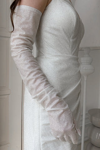 Sparkly Bridal Gloves - Olivia Bottega