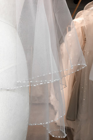 Glitter Tulle Royal Cathedral Wedding Veil enVogue V2086WRC