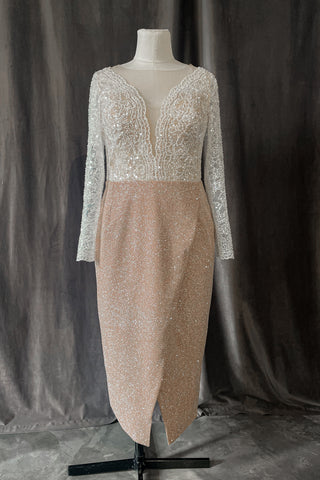 Midi Sparkly Wedding Dress Milli - Olivia Bottega