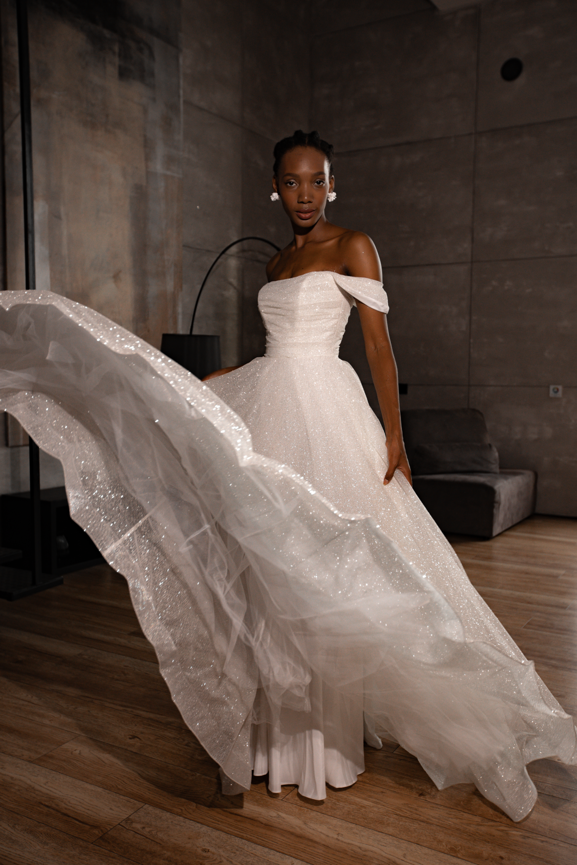 Glitter Mermaid Wedding Dress Lovisa with Detachable Bow – Olivia