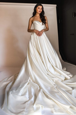 Ball Gown Strapless Cathedral Train Wedding Dress LD5787