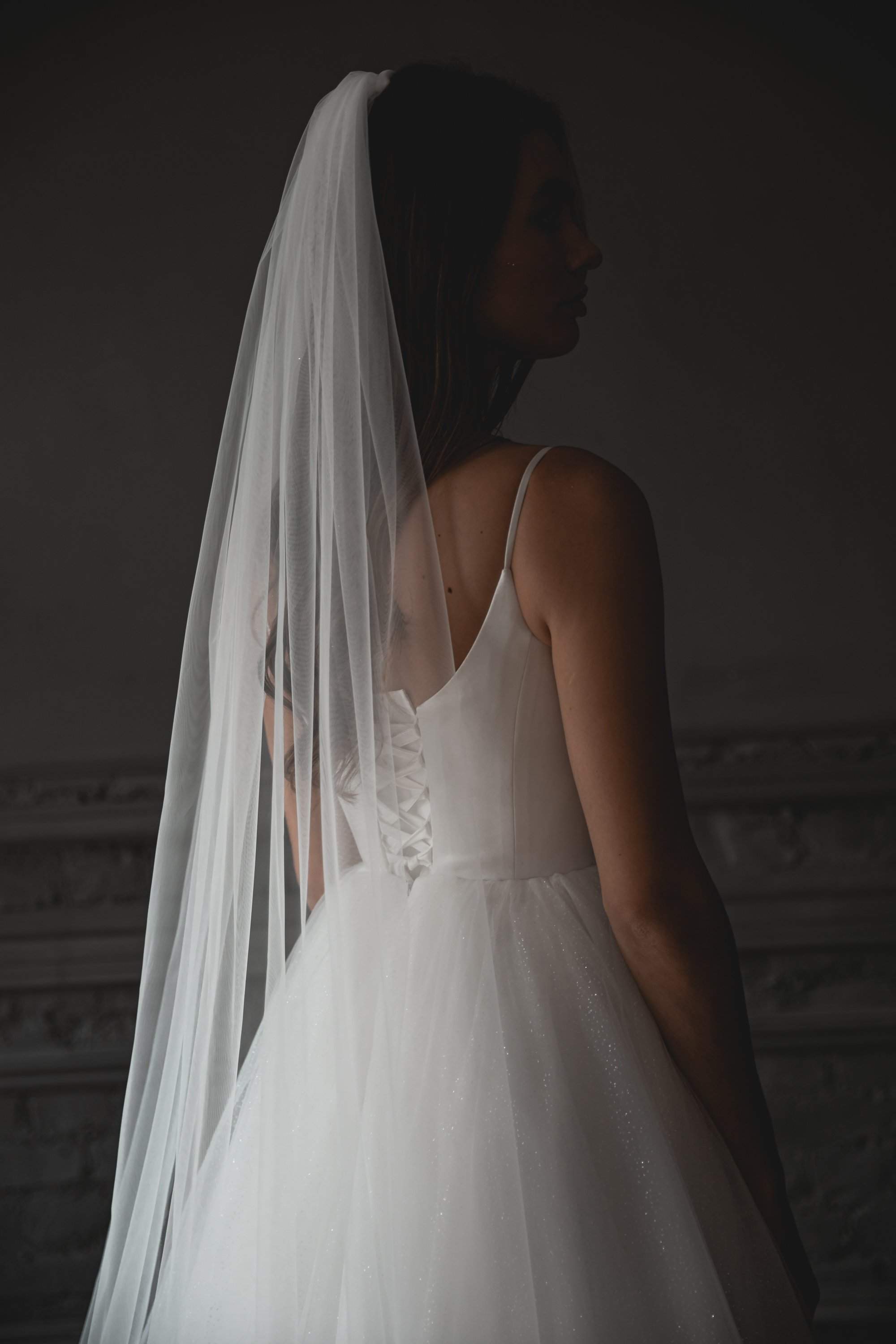 SIERRA, Long Blusher Wedding Veil