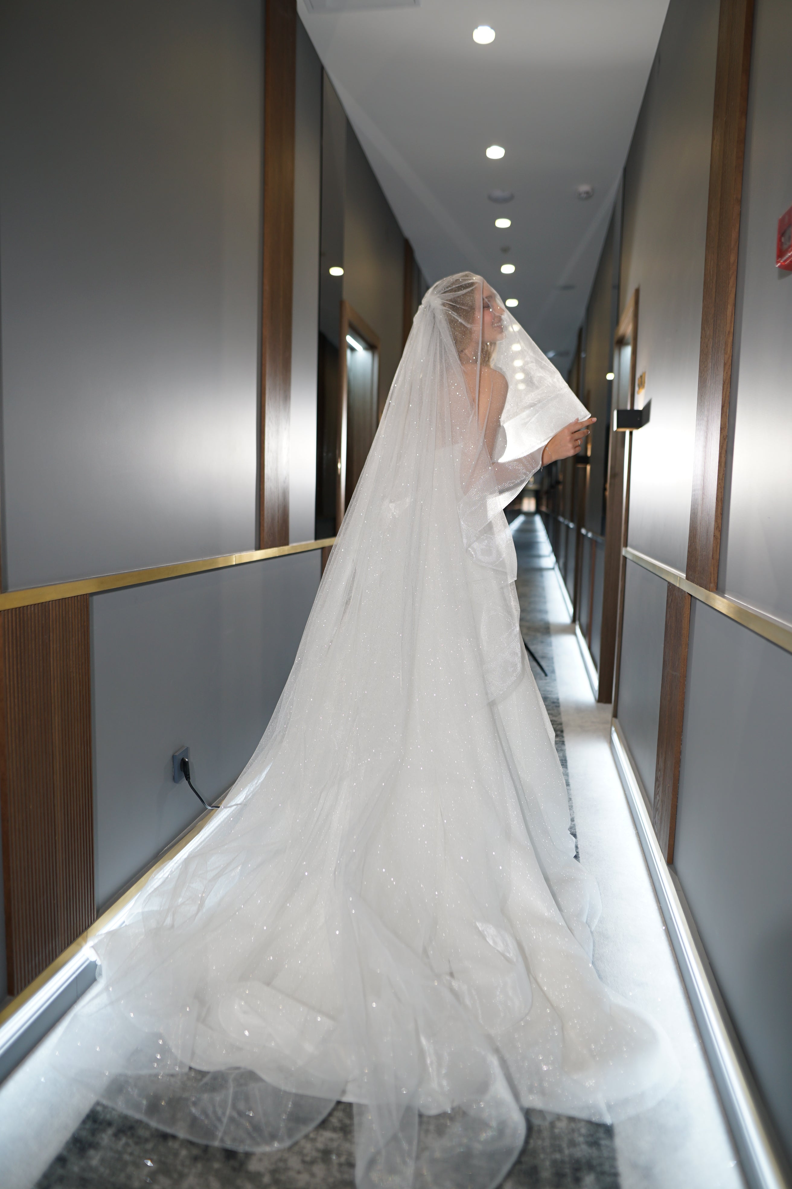 Veil Weights, White AB Glimmer Wedding Veil Weights, Bridal