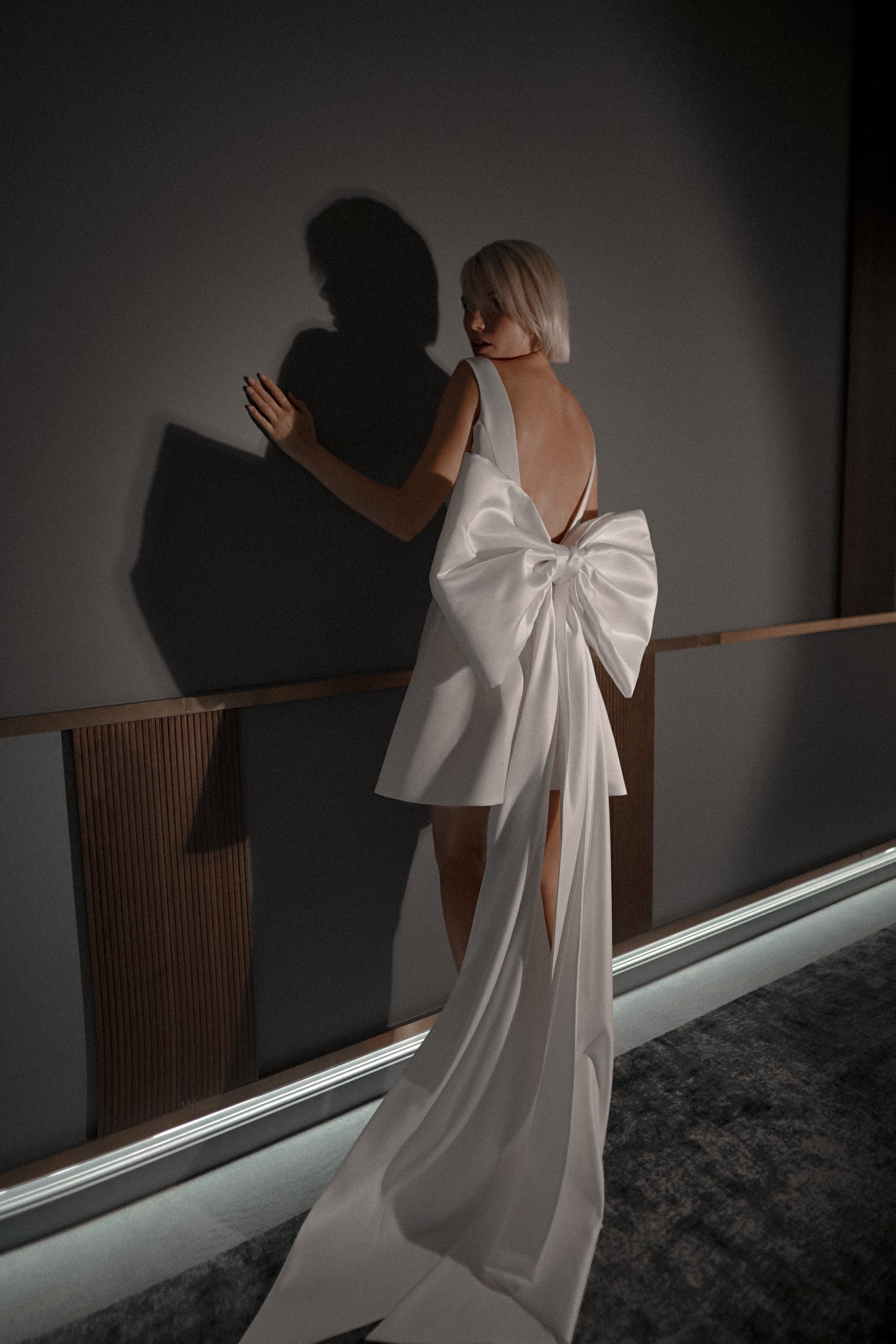 Short Taffeta Wedding Dress Mariell – Olivia Bottega