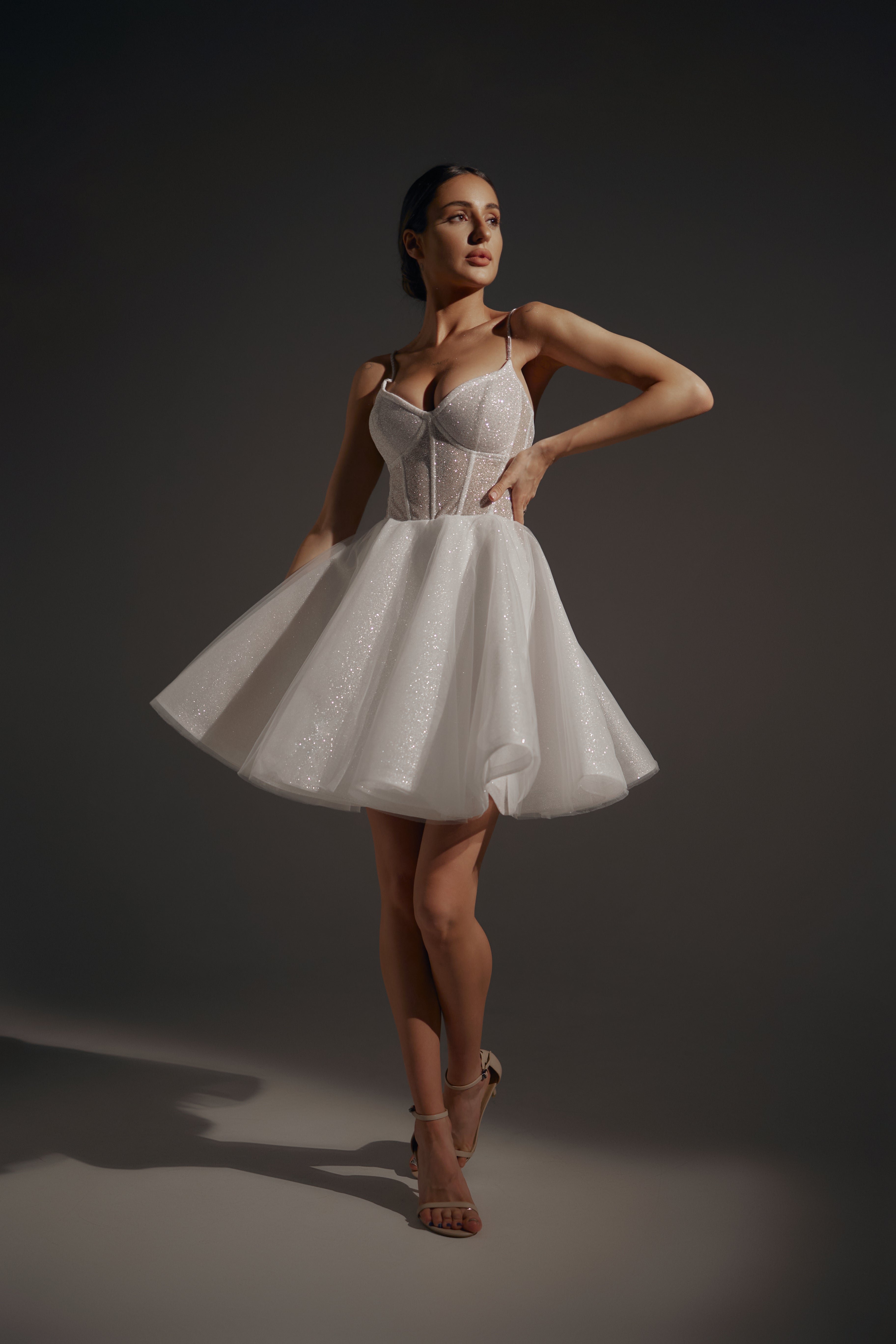 Cute Short Dress Short Dress Sparkly Dress Tea Length Dress -  Canada
