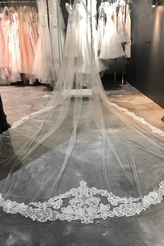 A-line Wedding Dress 5411,cathedral Wedding Dress,3d Lace Wedding  Dress,long Sleeves Wedding Dress, High Neck Wedding Dress -  Israel